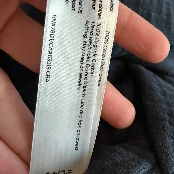 Eileen Fisher Cotton Gauze Jumpsuit Womens S Blue Beach Casual Short Sleeve - Picture 8 of 10